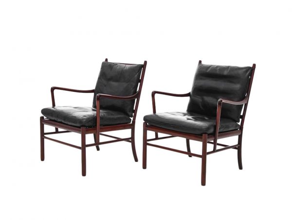 Ole Wanscher pair of Colonial armchairs for P. Jeppesen, Denmark 1960s