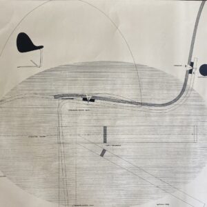 Poul Kjaerholm One-Legged or Stacking Chair Working drawing 1953