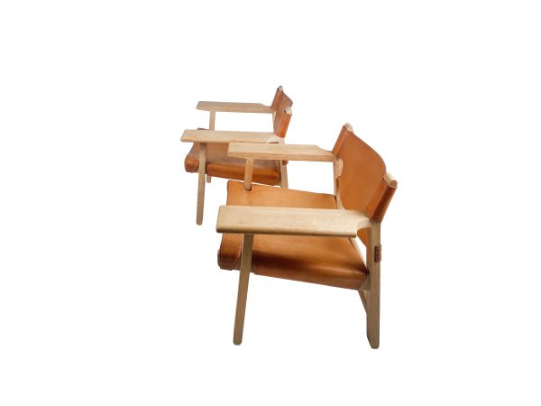 Pair of Børge Mogensen Spanish Chairs for Fredericia Stolefabrik Denmark