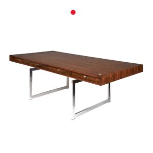 Bodil Kjaer Freestanding rosewood executive desk 1960s Danish