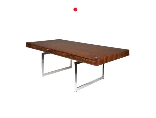 Bodil Kjaer Freestanding rosewood executive desk 1960s Danish