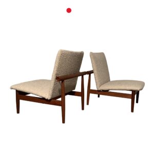 Pair of Finn Juhl lounge armchairs, 'model 137' Denmark 1957